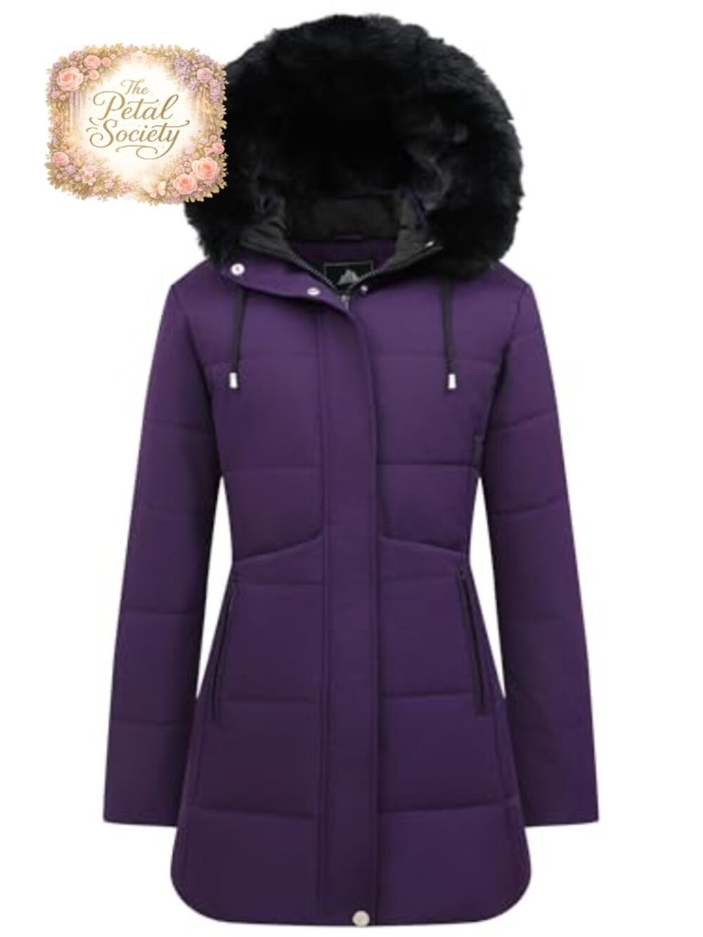 Warm Winter Puffer Coat Waterproof Long Quilted Down Jacket Fleece Lined